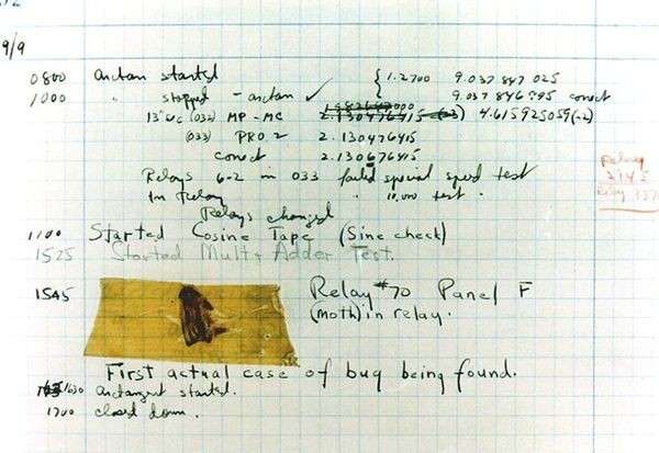 Log entry describing