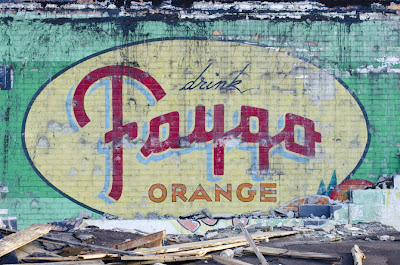 Faygo Orange Billboard from the 1940's or 1950's. Courtesy of James C. Ritchie Fine Photography
